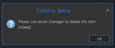 Failed to delete